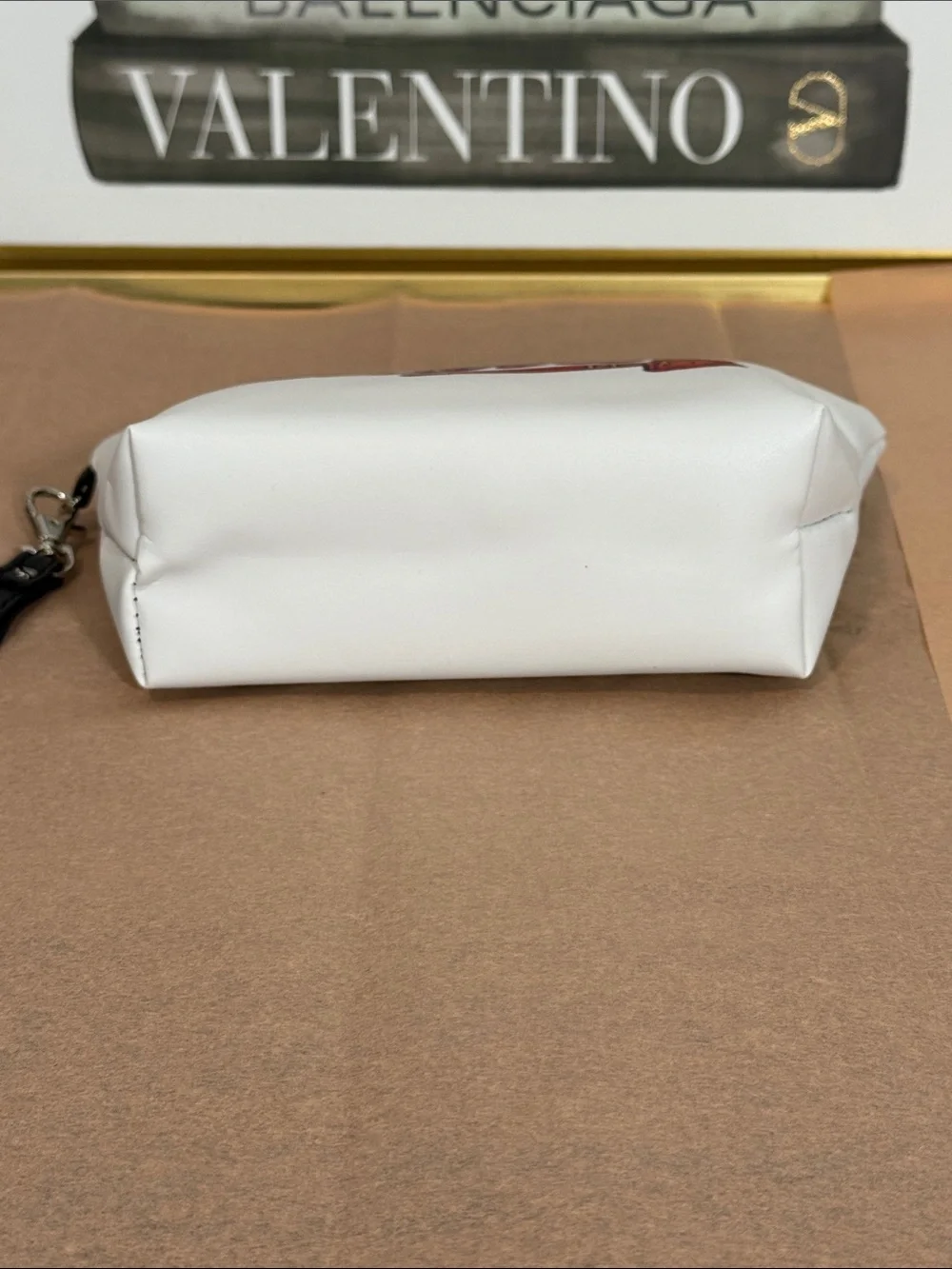 Braves White Wristlet Pouch